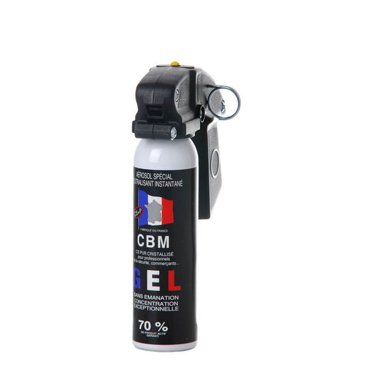 Bombe lacrymogène CBM gel CS à poignée 100mL