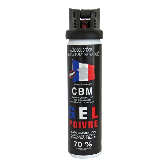 Bombe lacrymogène CBM - gel poivre 75mL